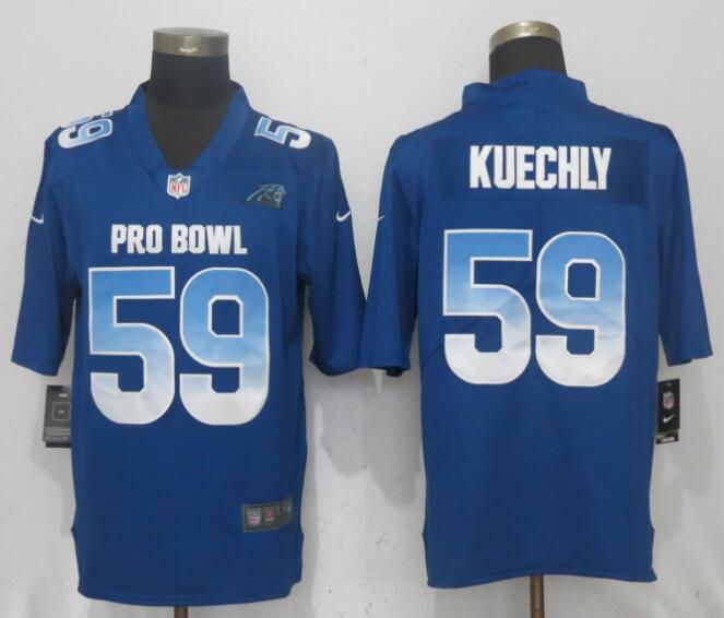 Men Carolina Panthers #59 Kuechly Blue New Nike Royal 2018 Pro Bowl Limited NFL Jerseys->minnesota vikings->NFL Jersey